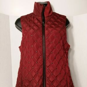 Karl Lagerfeld Gold Studded wine vest Size Sm